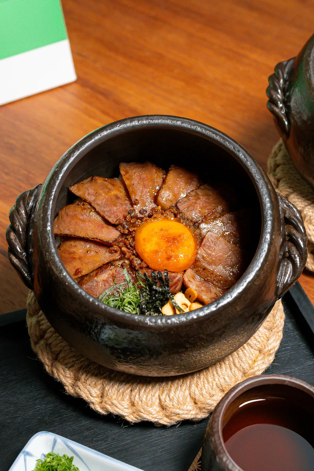 Omi Gyu Mabushi with seasoned egg yolk